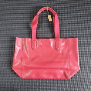 Red Coach Derby Tote Bag Purse